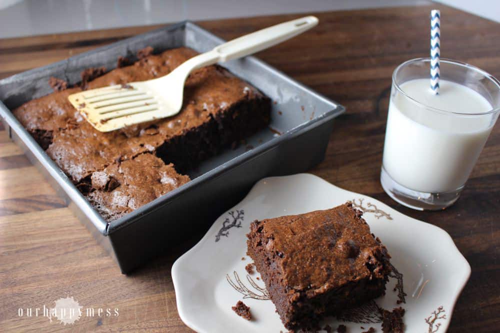 The best brownies from scratch. These fudgy brownies are thick, moist and decadent. Barely more trouble than a box mix, and so worth it!