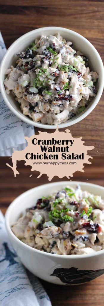 This cranberry walnut chicken salad is great on its own or in a sandwich. The cranberries provide a tangy contrast to the creamy dressing, and the walnuts add a welcome crunch. 