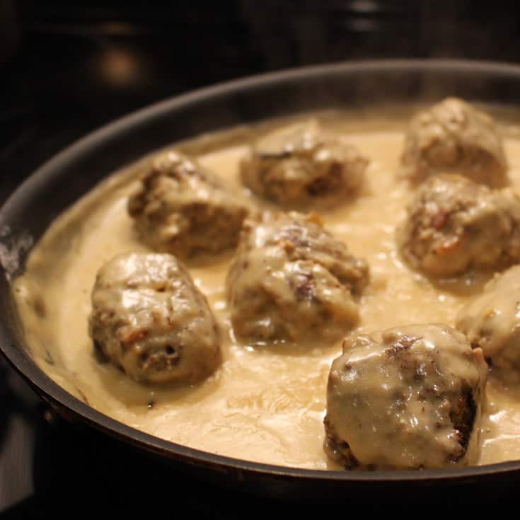 This Swedish meatballs recipe has a creamy sauce and great flavor. The perfect comfort food!