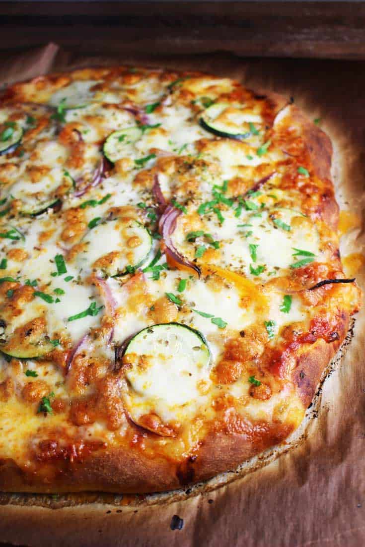 Veggie Pizza Recipe with Homemade Crust