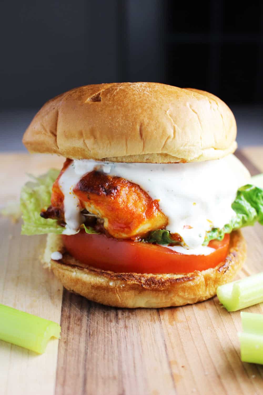 Buffalo Chicken Breast Burgers
