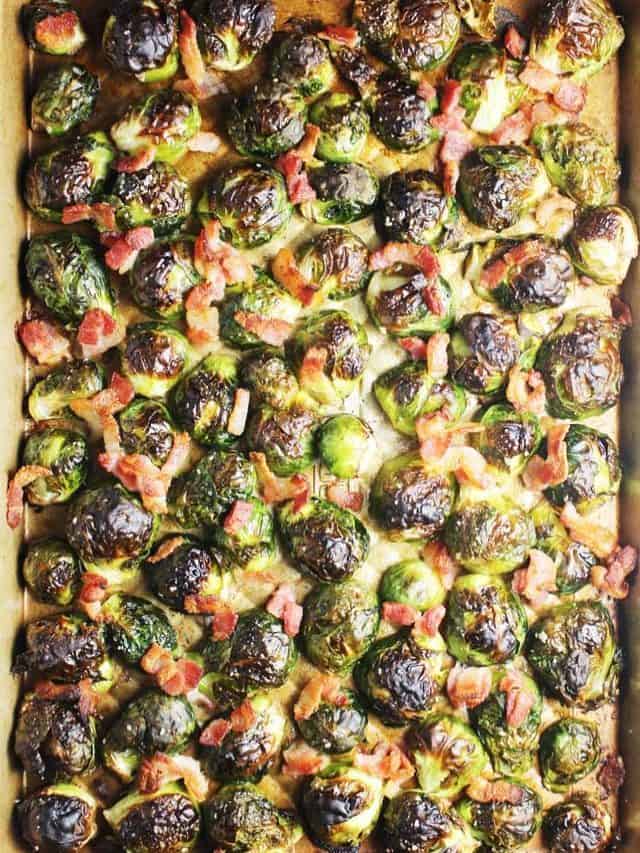 Maple Balsamic Roasted Brussel Sprouts