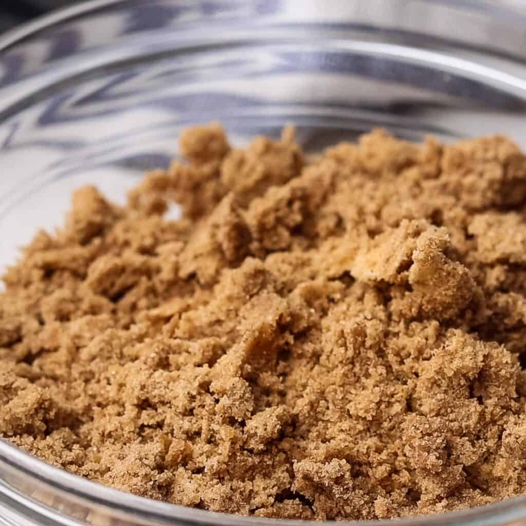 Brown sugar in a bowl.