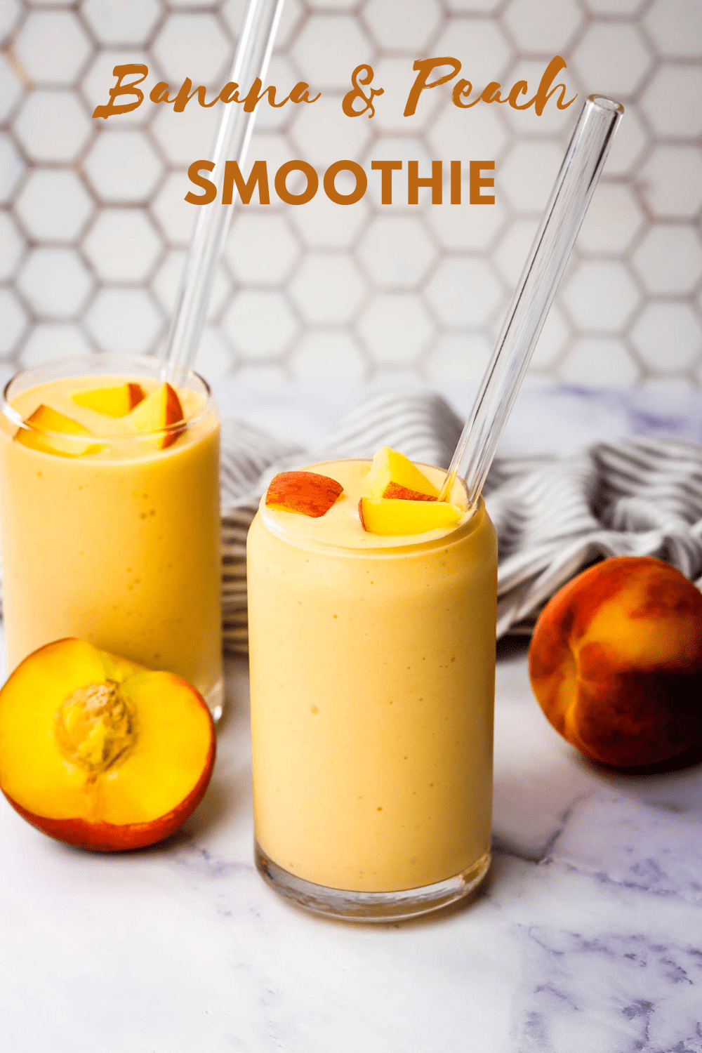 Image showcasing Peach and Banana Smoothie