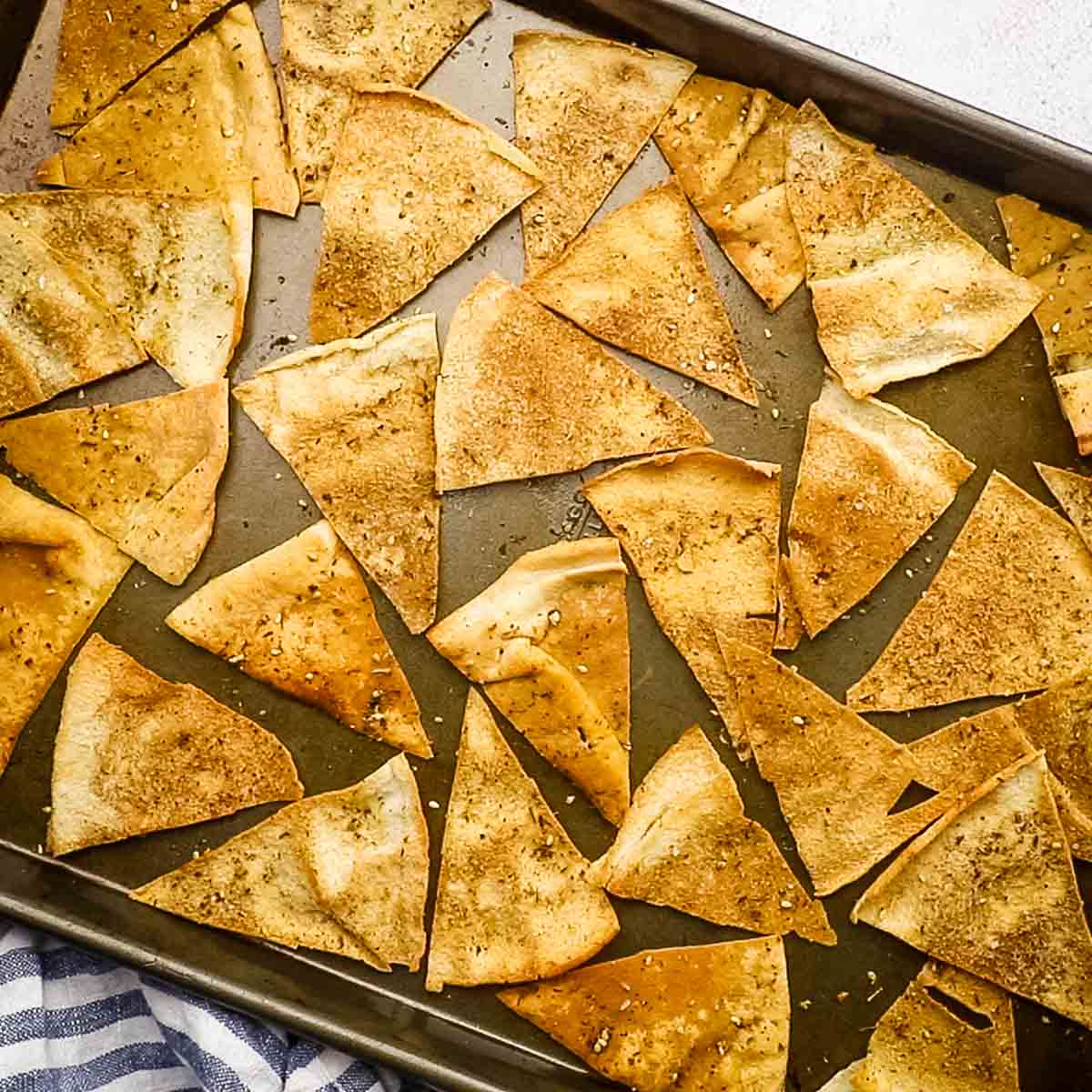 baked homemade pita chips