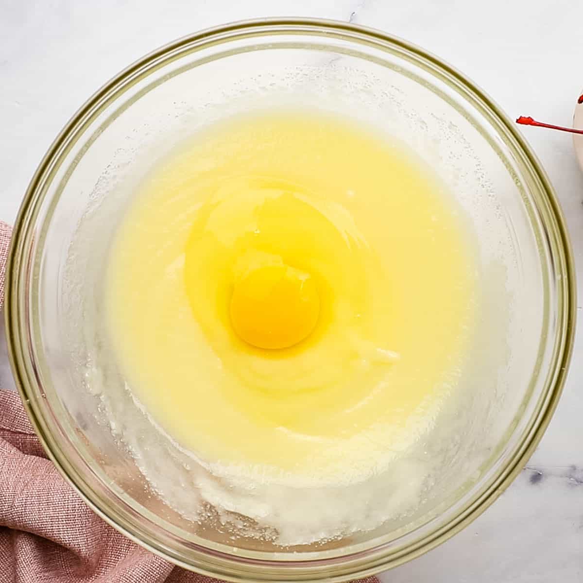 an egg added in the batter