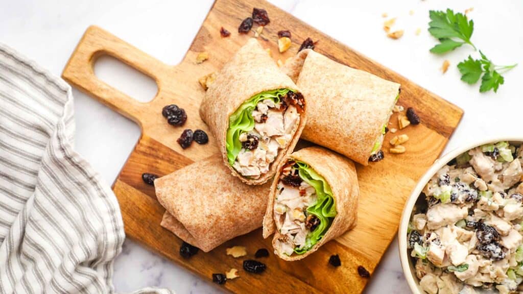 how many calories in a chicken salad wrap