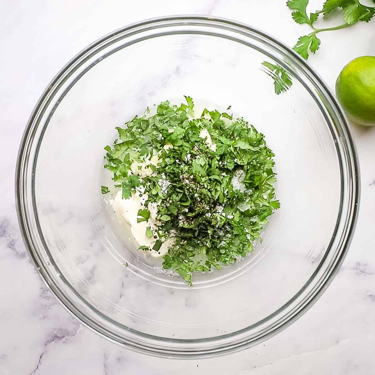 cilantro in a bowl