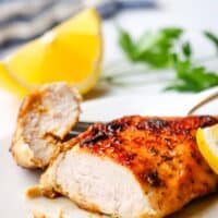 a chicken breast marinated with Greek marinade