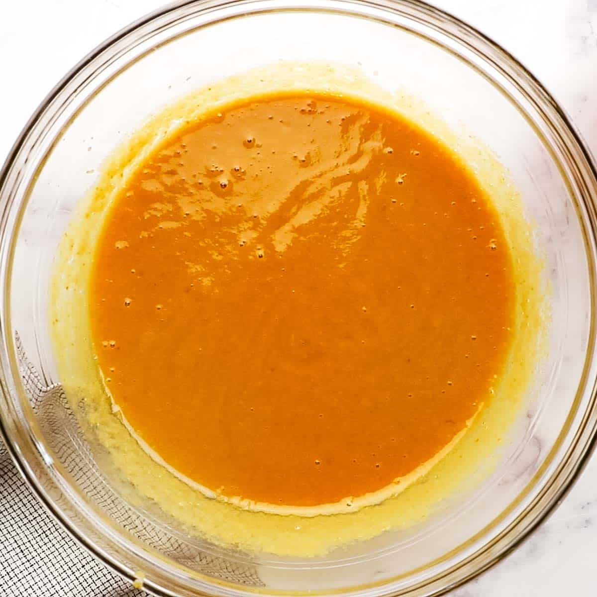 whisked wet ingredients