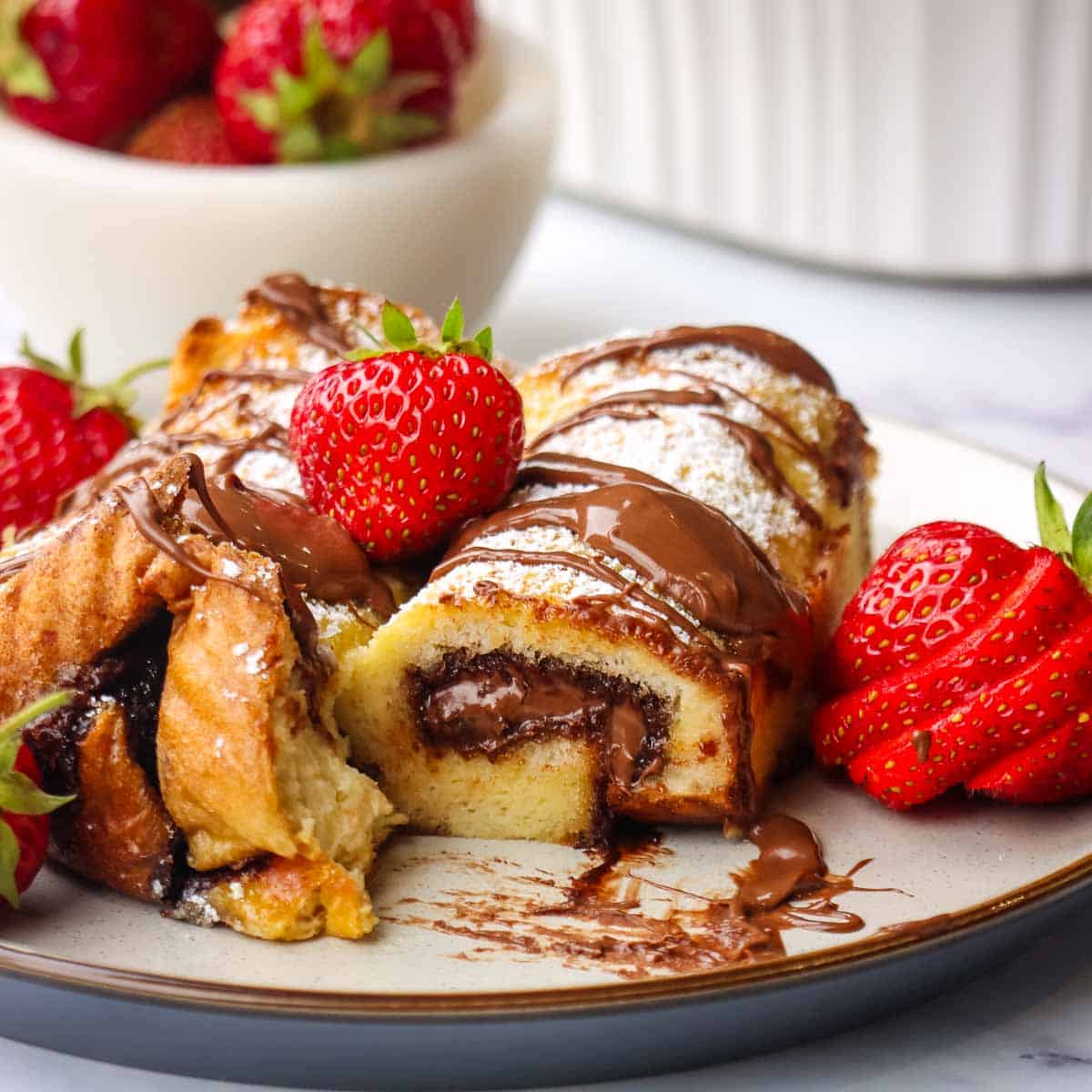 Nutella French Toast Casserole - Our Happy Mess