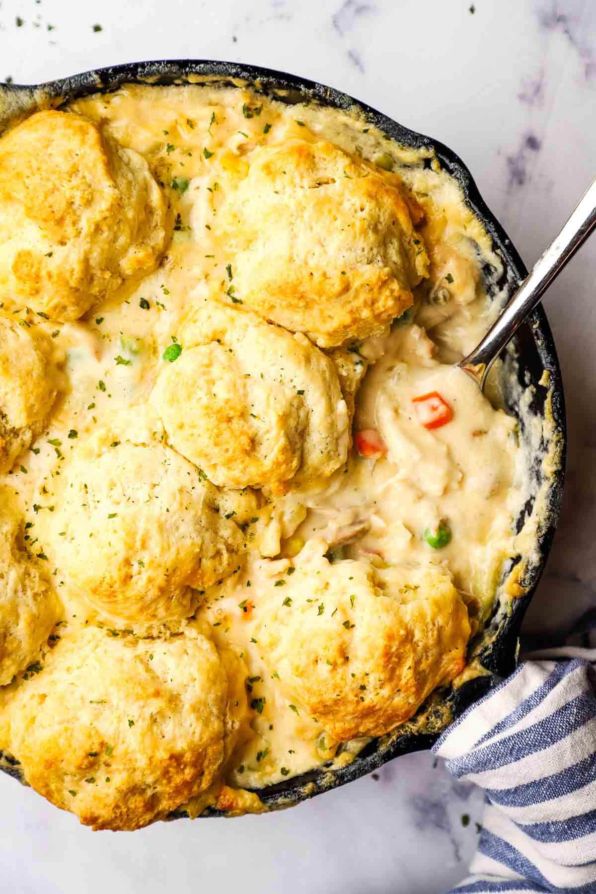 Cast Iron Chicken Pot Pie - Our Happy Mess