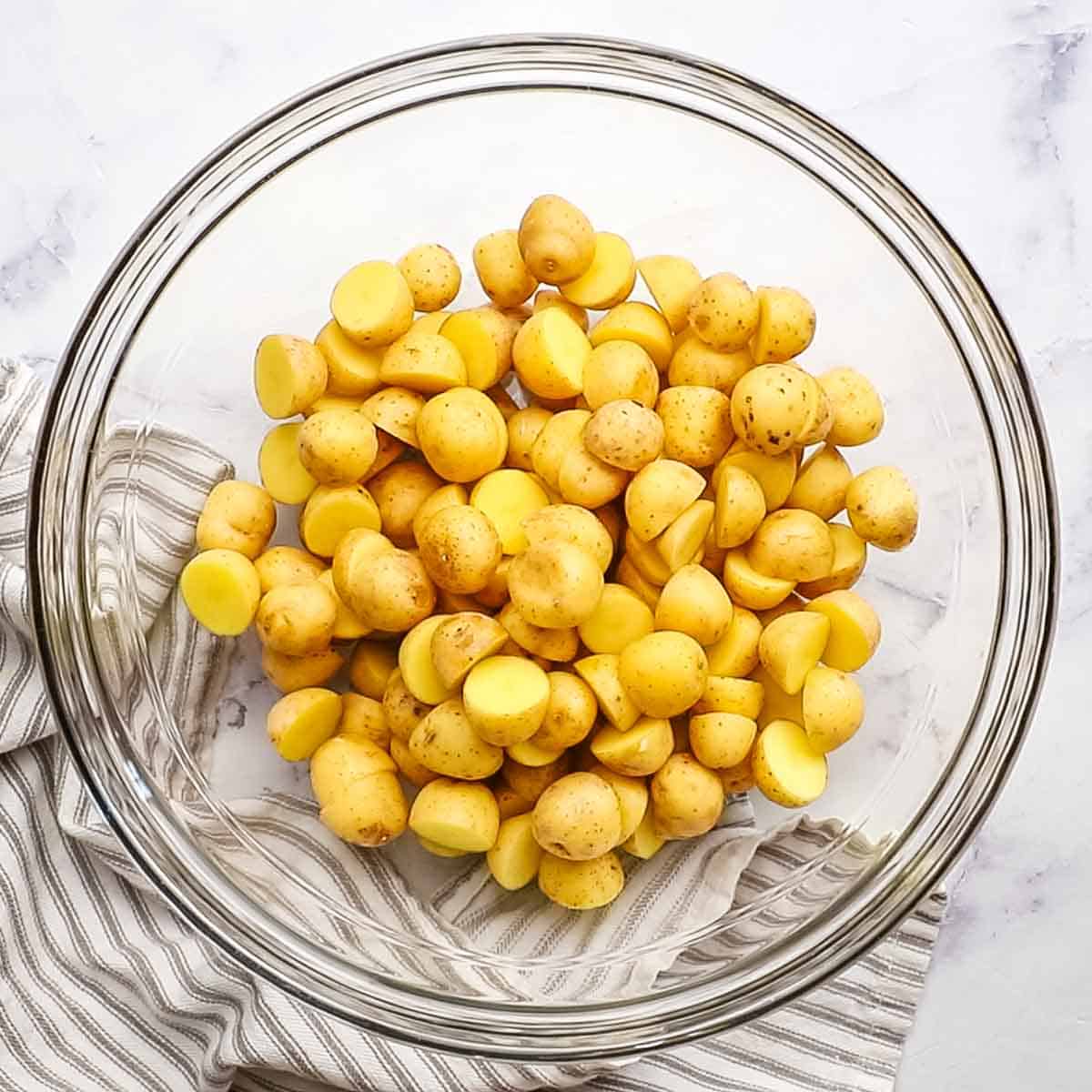 baby potatoes in a large bowl