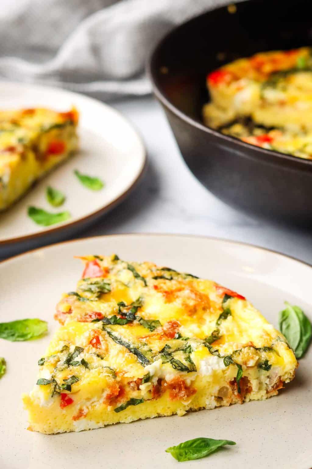 Goat Cheese Frittata with Sun Dried Tomato