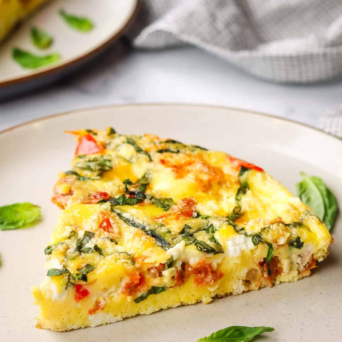 Goat Cheese Frittata with Sun Dried Tomato