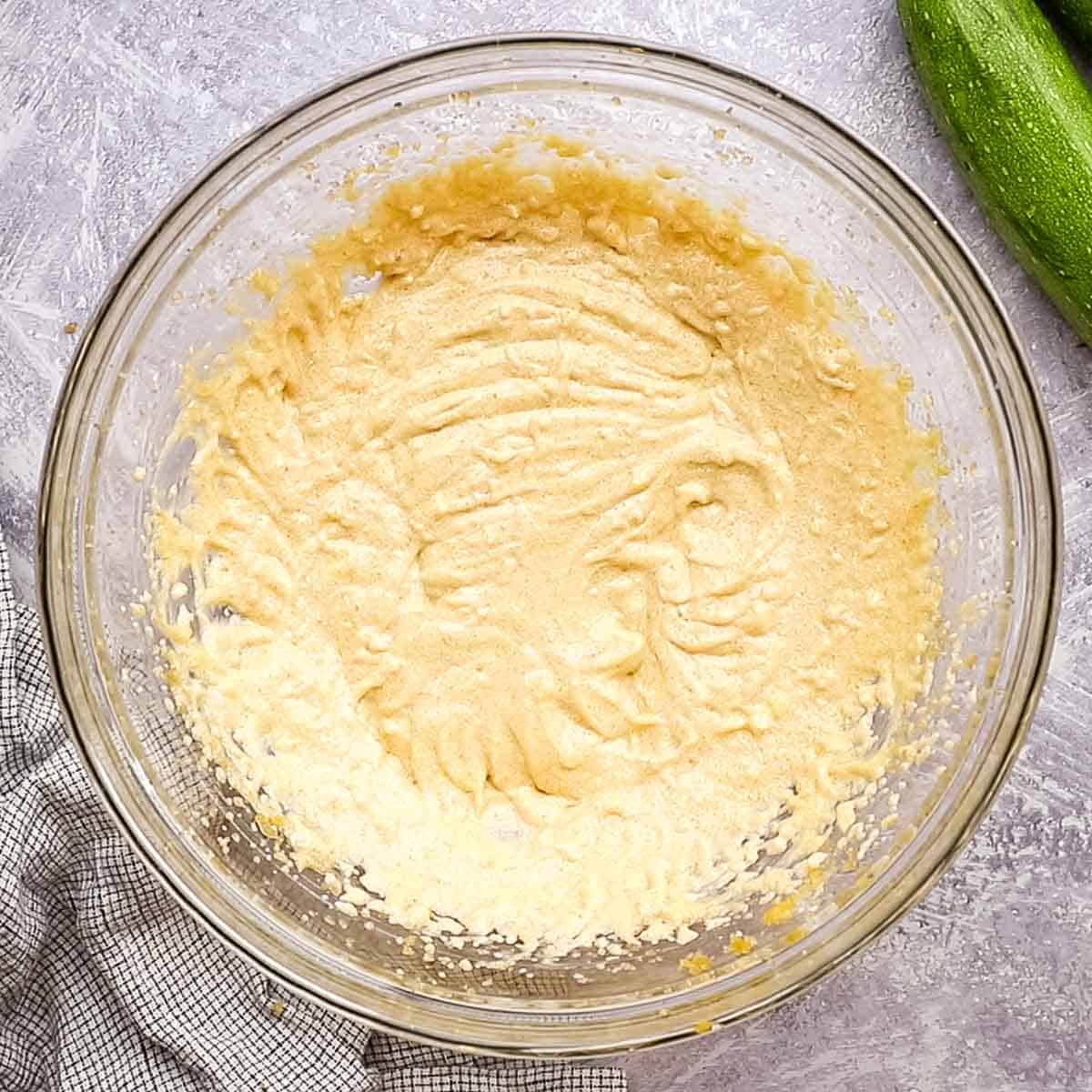 creamed butter, oil, and brown sugar
