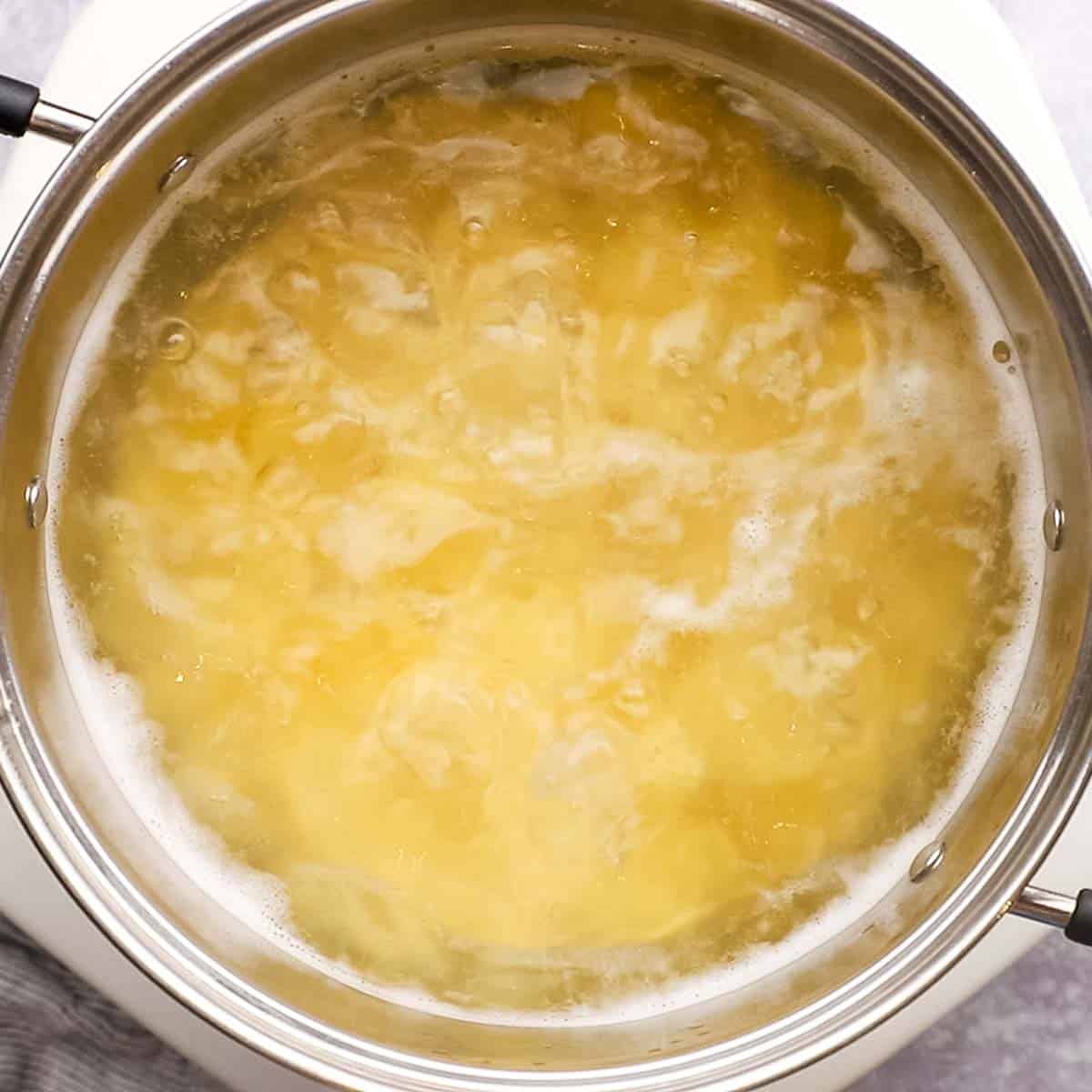 pasta boiling in a pot
