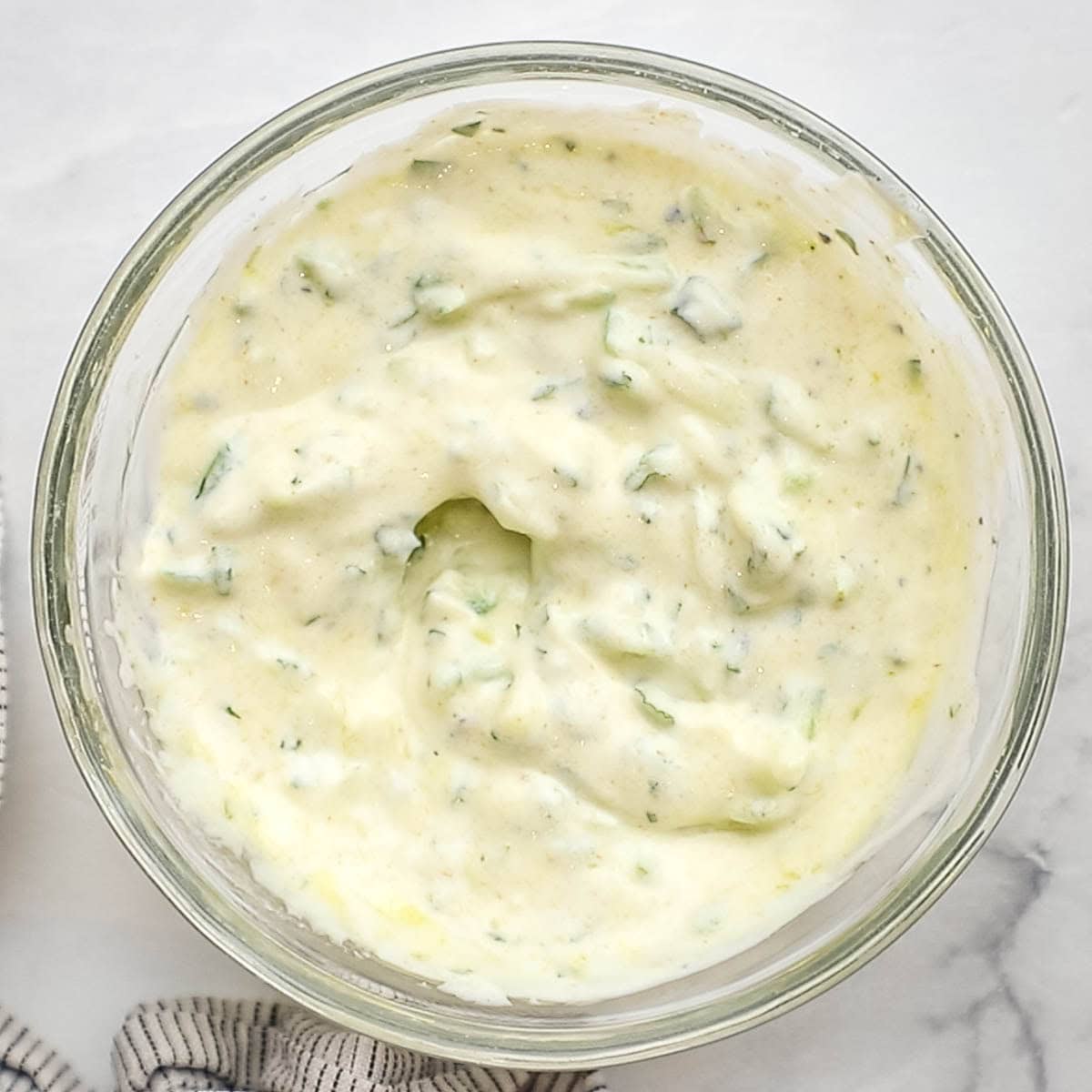 raita dipping sauce in a bowl