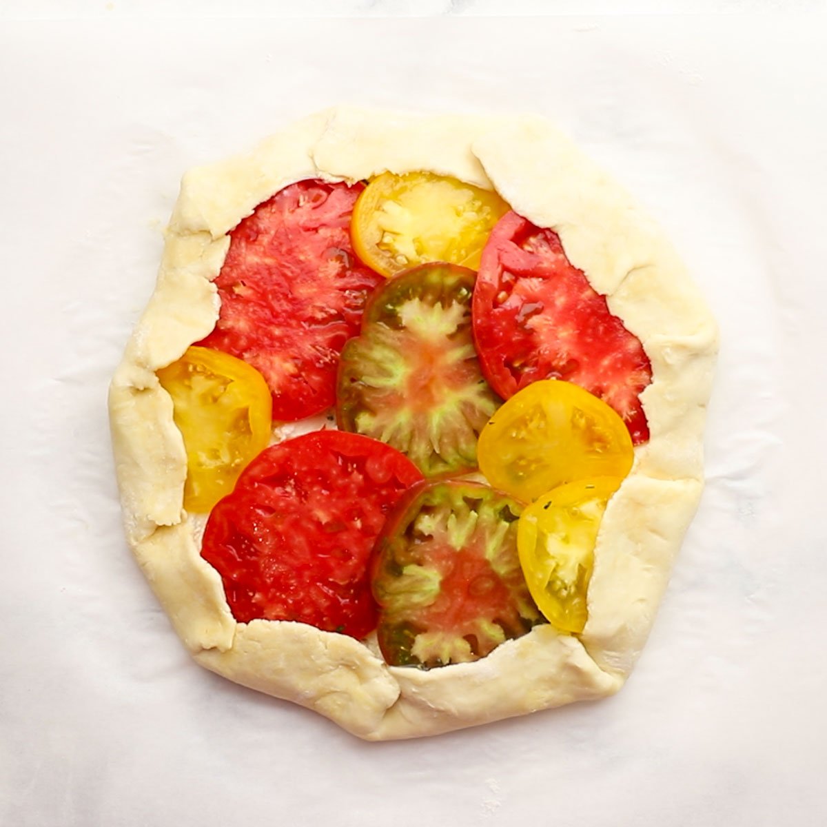 tart dough covering over the edges