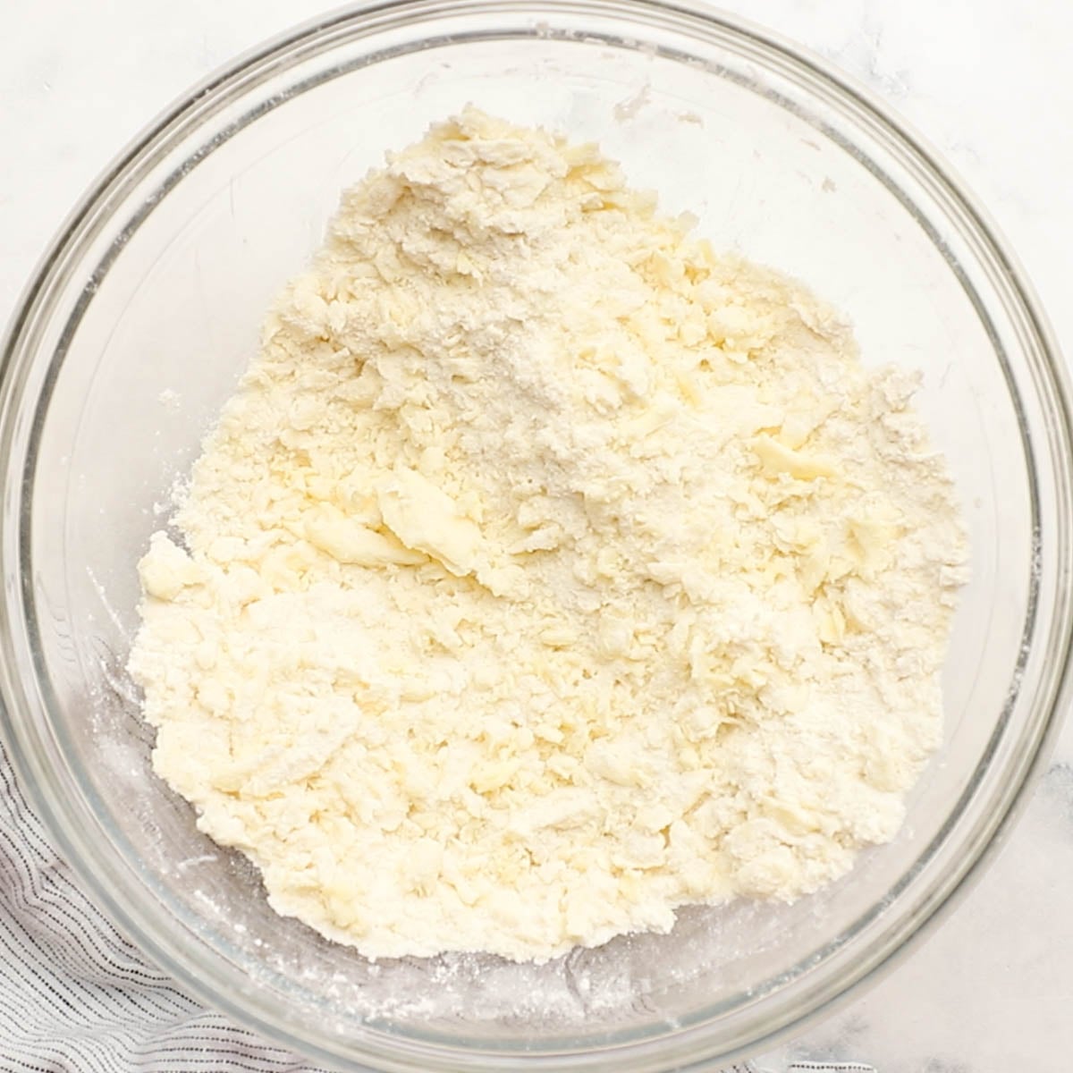 butter mixed in the flour