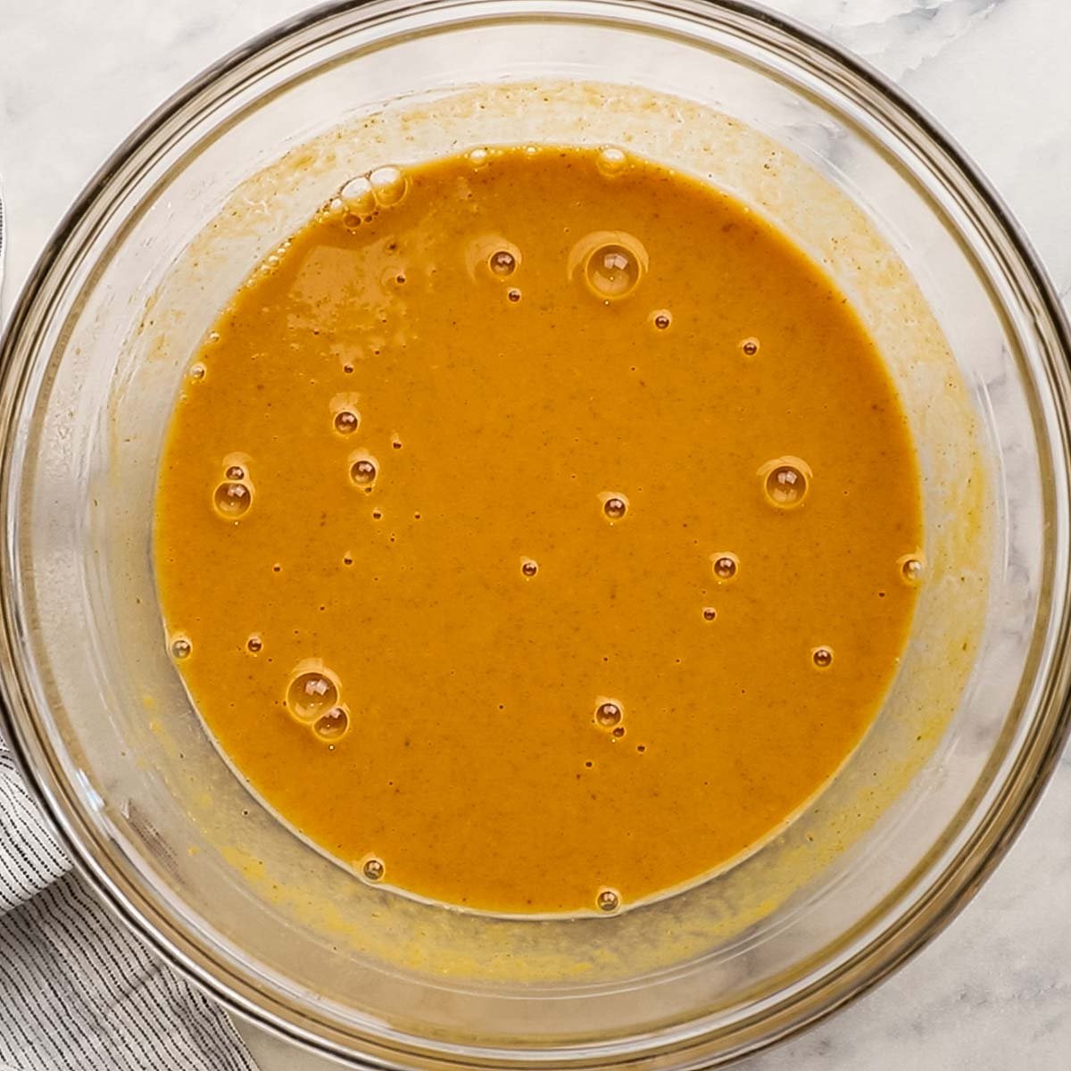 wet ingredients whisked together