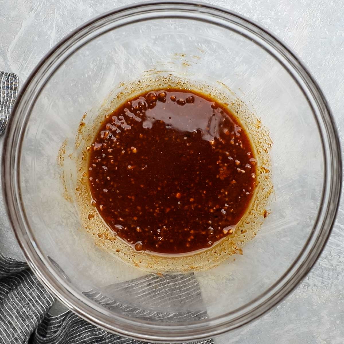 olive oil and seasonings whisked together in a large bowl