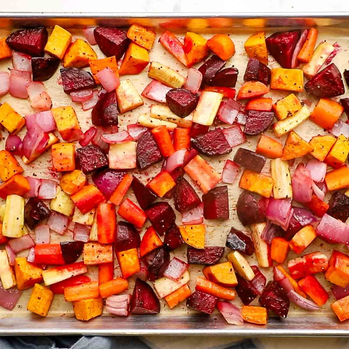 root veggies halfway done