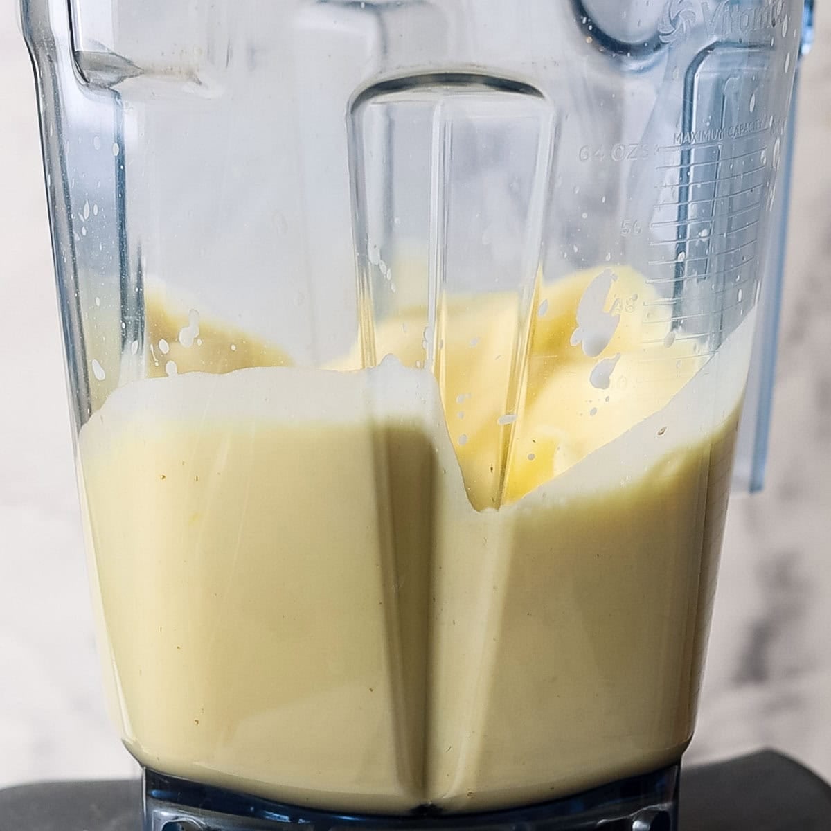 ingredients for crepes blended together