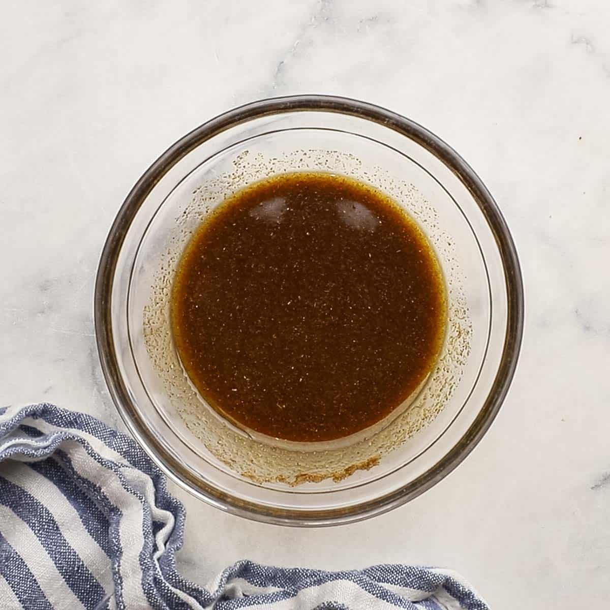 spices and olive oil whisked together