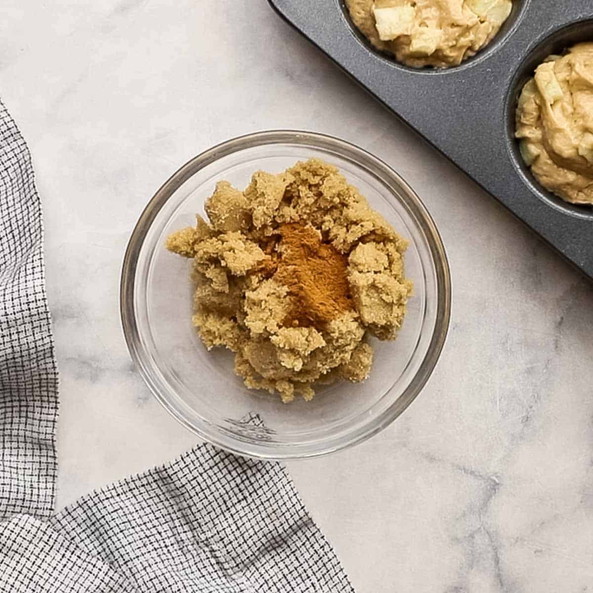 brown sugar and cinnamon in a bowl