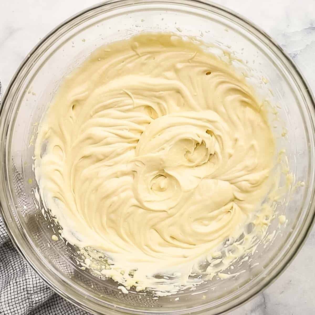 sour cream and vanilla mixed in the wet ingredients