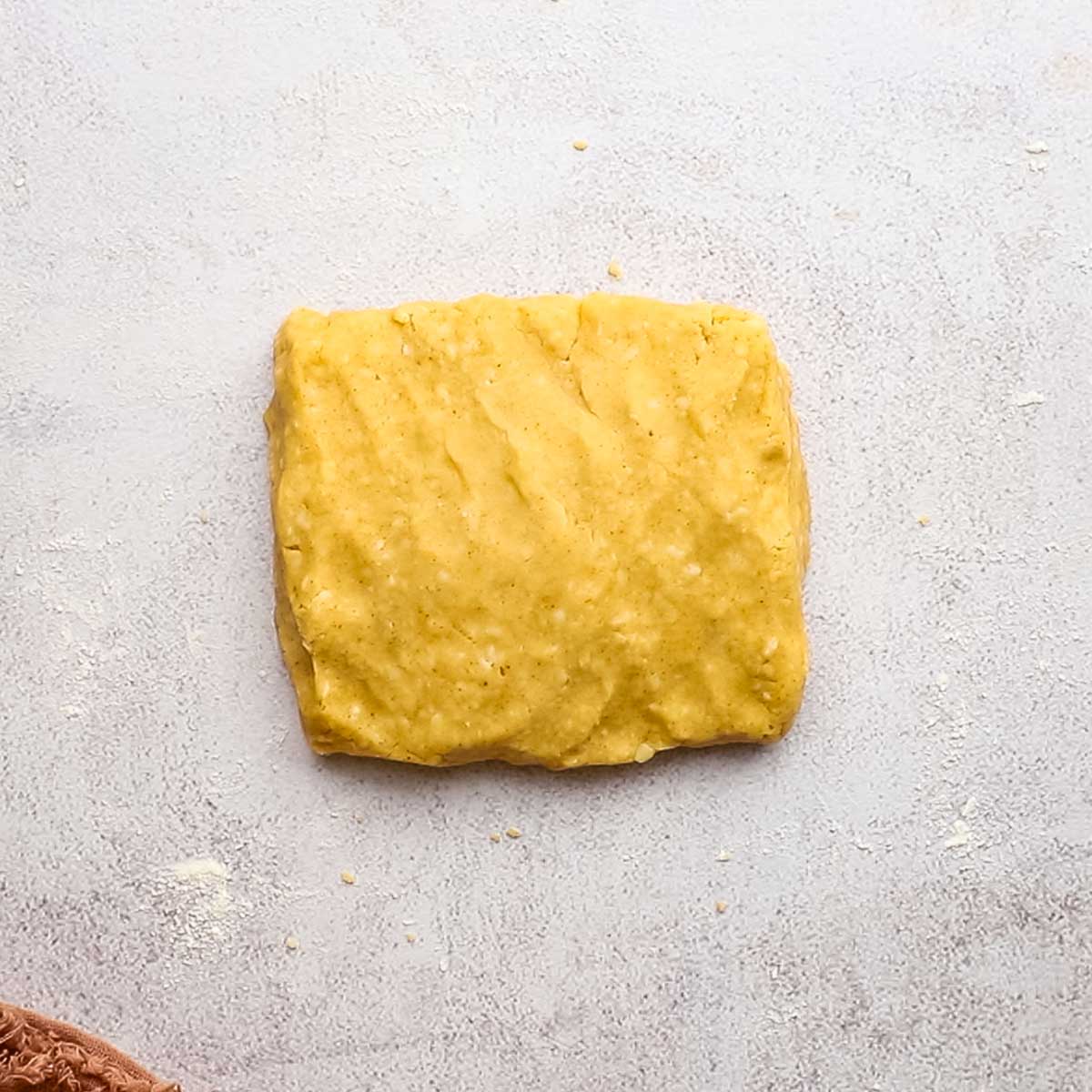 rough dough for cheese straws formed