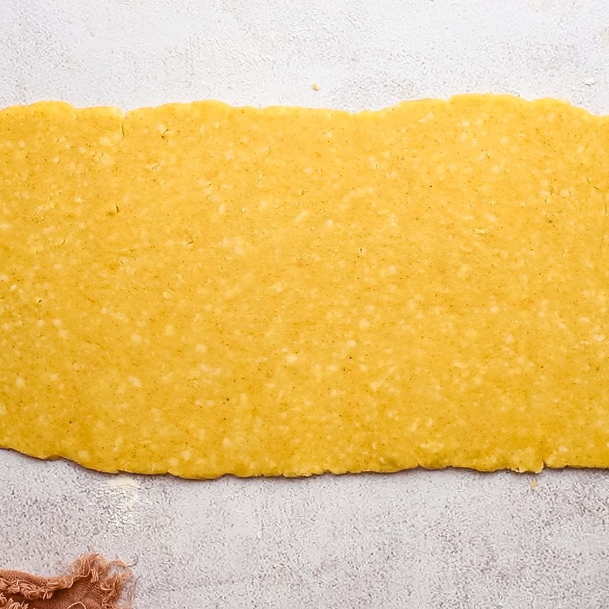 dough rolled into a rectangle